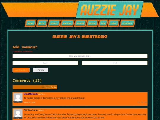 guestbook screenshot
