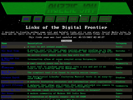 links screenshot
