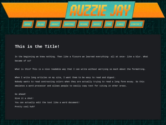 writing/test screenshot