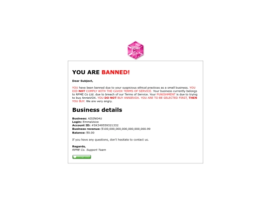 banned screenshot