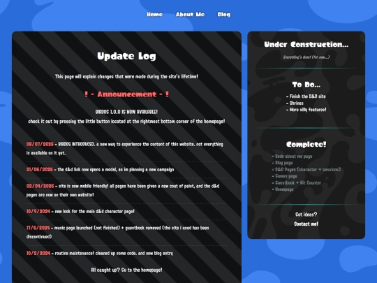 updatelog screenshot