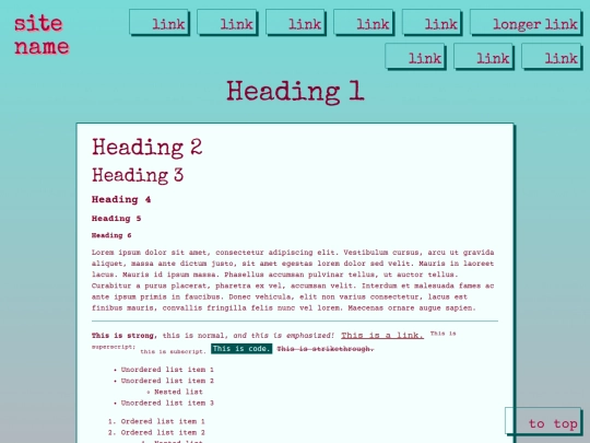 style-test screenshot