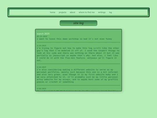 log screenshot