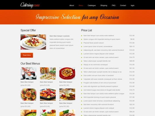 menu screenshot
