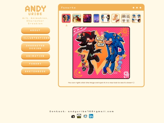 portfolio/fanart screenshot