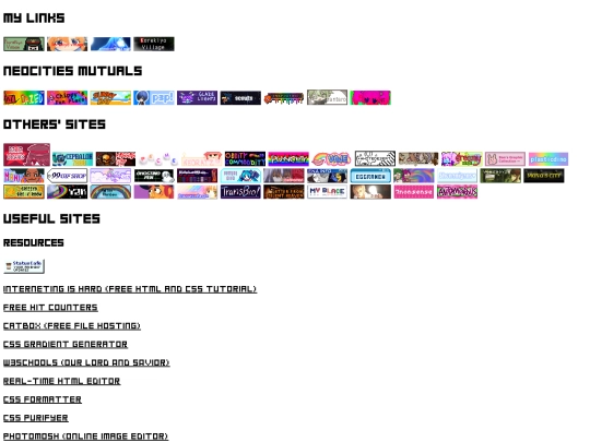links screenshot