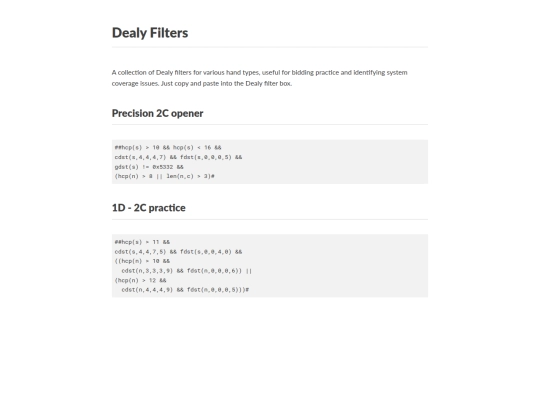 dealy/Filts screenshot