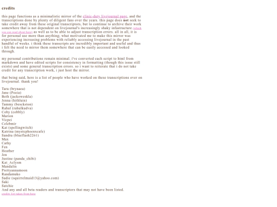transcripts/credits screenshot
