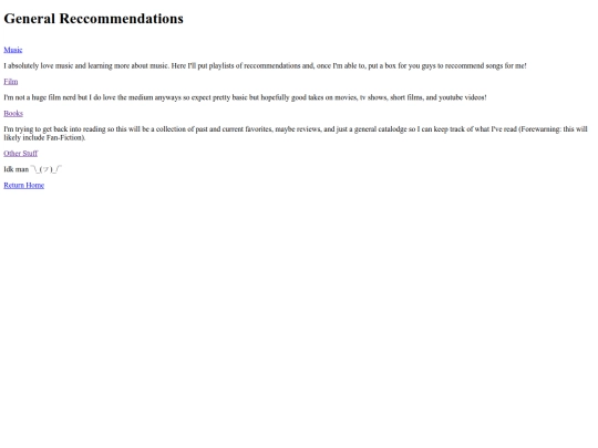 Recommendations screenshot