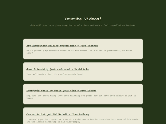 YouTubeRecs screenshot