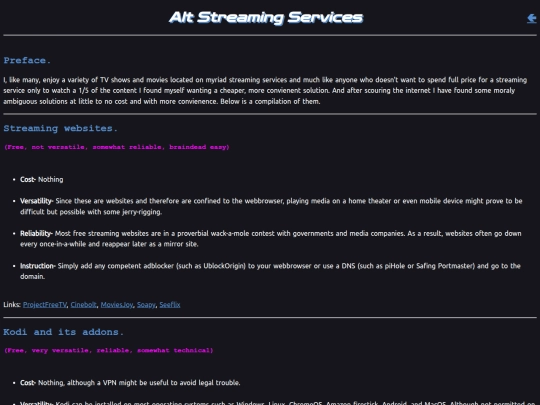 StreamingServiceAlternatives screenshot