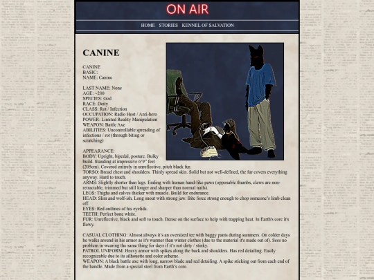 OCs/CANINE screenshot