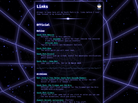 links screenshot