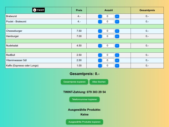 html/twint screenshot