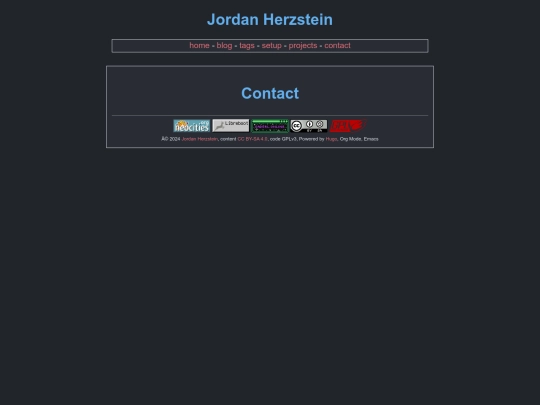main/contact screenshot