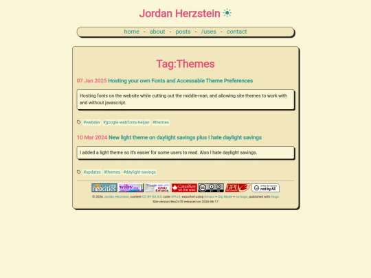tags/themes screenshot