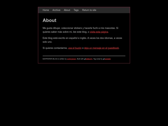 blog/about screenshot