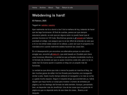 blog/posts/2025-02-03-Webdeving-is-hard! screenshot