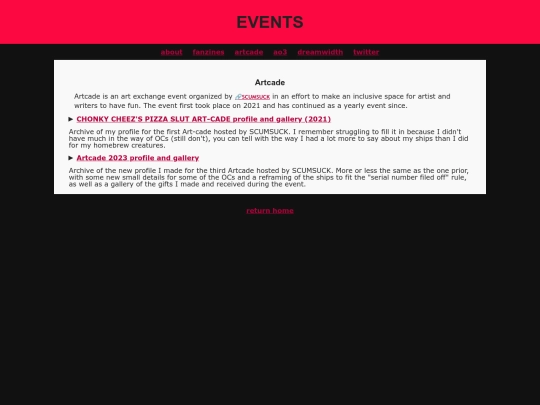 event/artcade screenshot