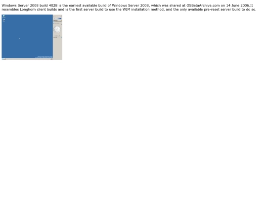 Server Builds/Pre-Reset/6.0.4028.Lab01_N.030701-2000 screenshot