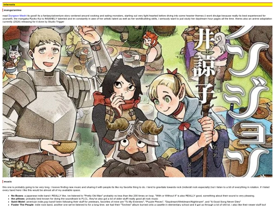 interests screenshot