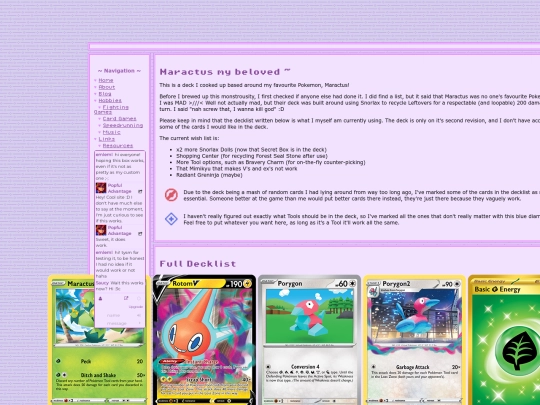 hobbies/tcg/pkmn/decks/maractus screenshot