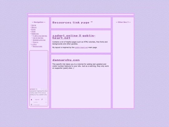 links/resources screenshot