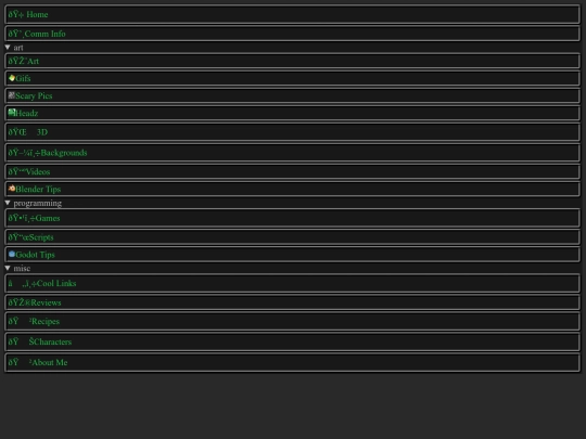 links screenshot