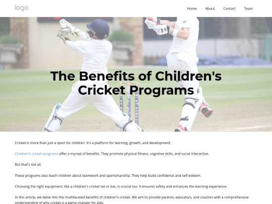 childrens-cricket screenshot