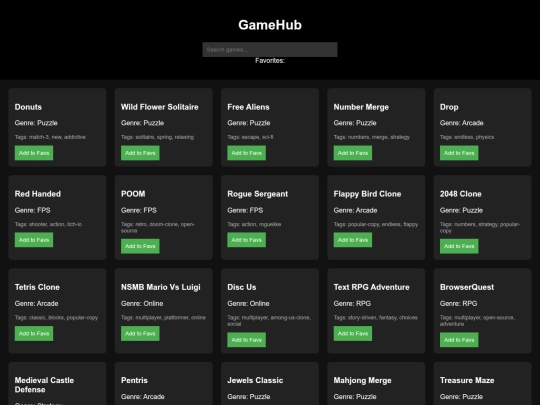 the-webs/gamehub/main screenshot