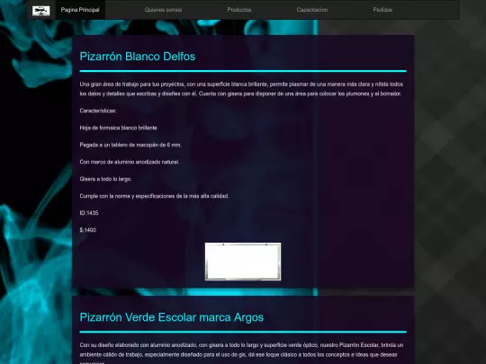 servidorweb/productos screenshot