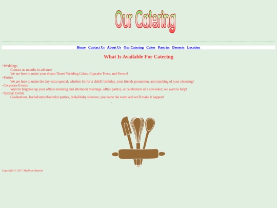 Our Catering screenshot