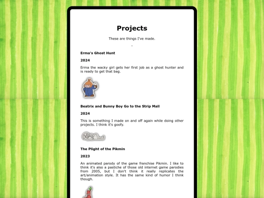 projects screenshot