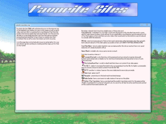 favsites screenshot