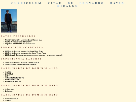 curriculum screenshot