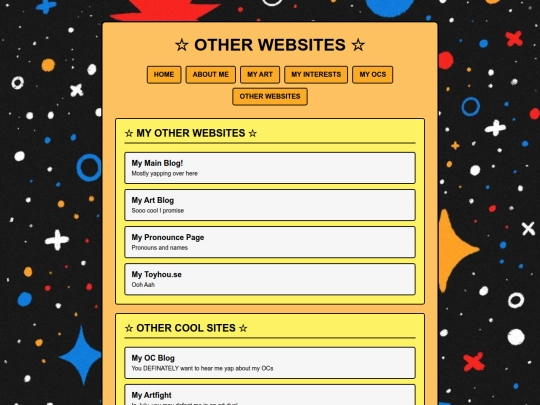 links screenshot