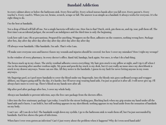 Writing_BandaidAddiction screenshot