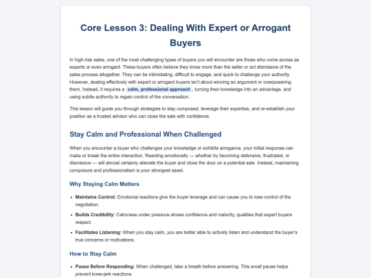Sharkcourse /bonus/3DealingWithExpertorArrogantBuyers screenshot