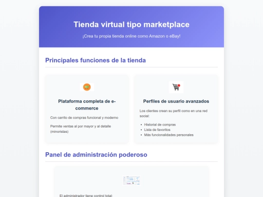 Tienda screenshot