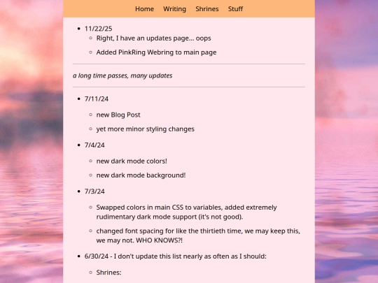 updates screenshot