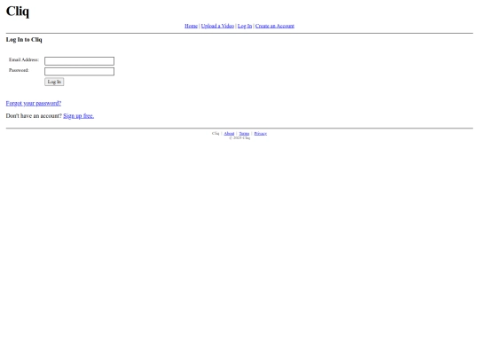 MYSTUPIDWEBSITE.COM/cliq/login screenshot