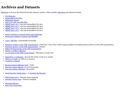 archives-datasets screenshot