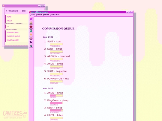 backup/cavi-exe-v01/queue screenshot