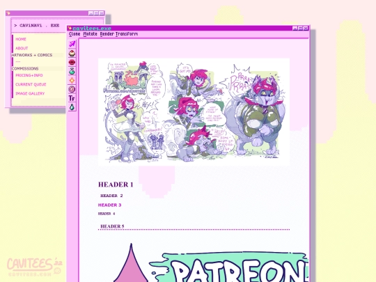 backup/cavi-exe-v01/support screenshot
