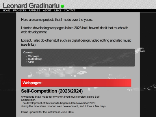 projects screenshot
