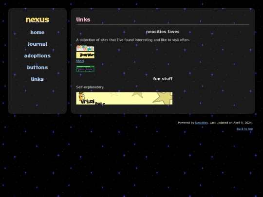links screenshot