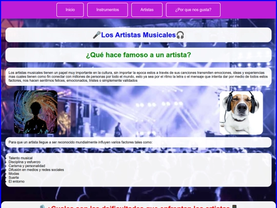 Artistas screenshot