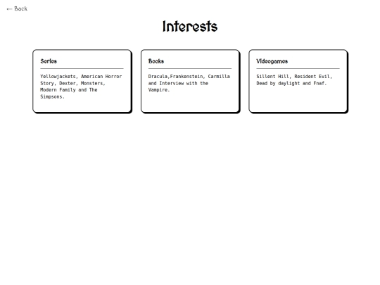 interests screenshot