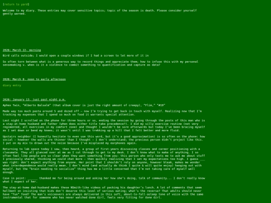 diary screenshot