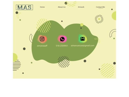 Contact me page screenshot